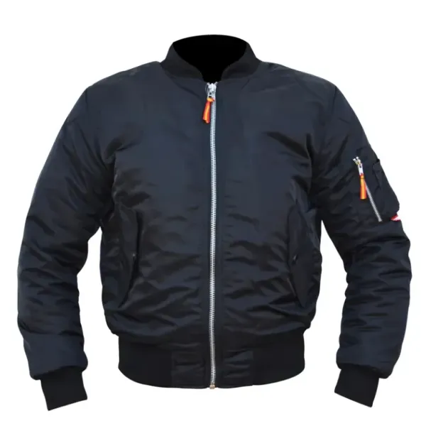 chaqueta-de-moto-hombre-281stl.webp CHAQUETA BOMBER MOTO 100% KEVLAR NEGRA - Imagen 1