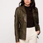 Chaqueta militar de cuero