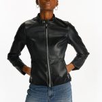 Piel Mujer Chaqueta Cuero Y Pelo Cazadora Piel Chaquetas Biker Mujer Baratas Cazadora Biker Mujer