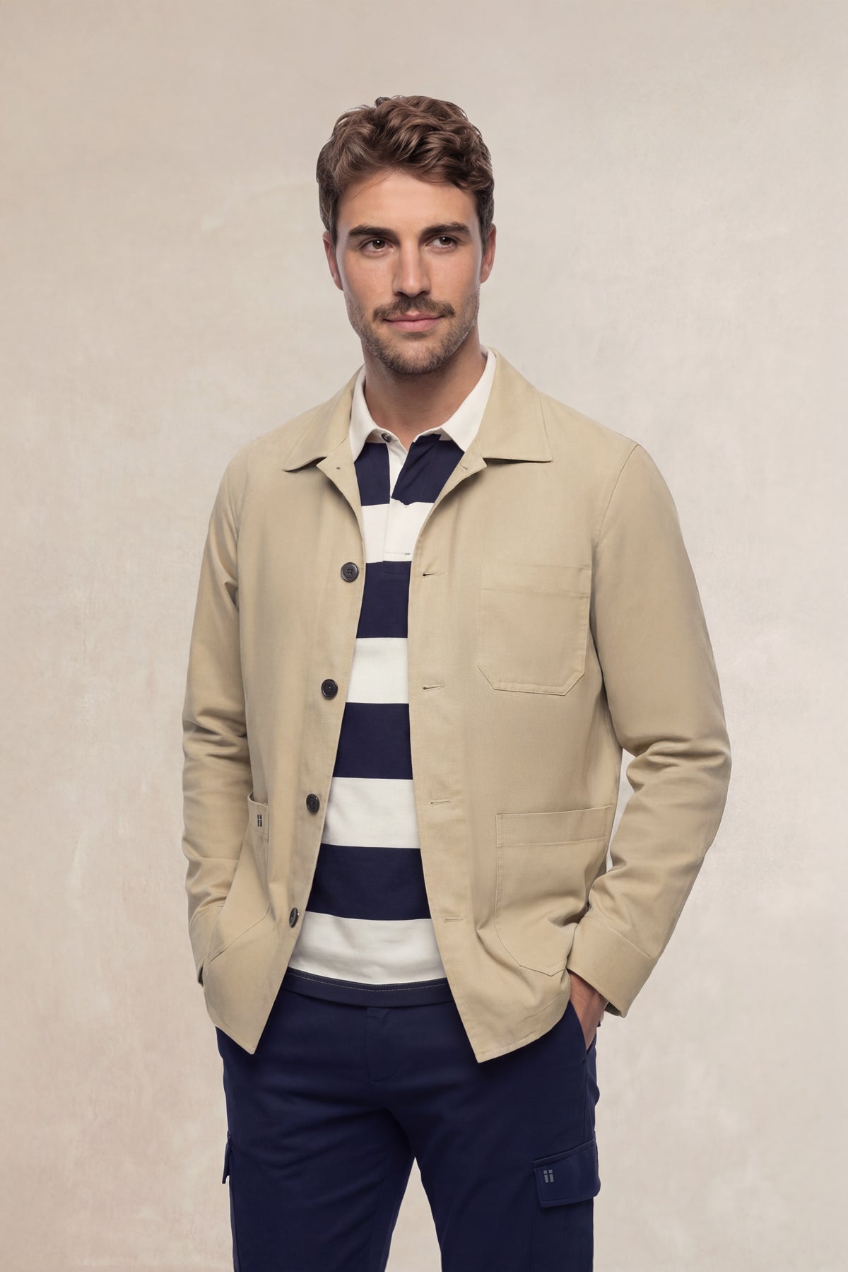 chaqueta-de-vestir-hombre-359jzv-1.jpg Chaqueta beige Work jacket hombre - Imagen 1