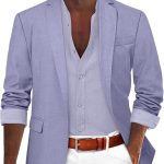 Blazer Casual de Ajuste Regular para Hombre Chaqueta Ligera de Verano de Color Liso, Manga Larga con Bolsillo, Elegante e Informal: Amazon.es: Moda