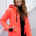 Chaqueta deportiva de invierno para mujer rosa y fluorescente Bolf HH012
