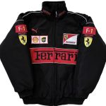 Ferrari Racing Jacket │ Vintage Black F1 Streetwear │ Free Shipping – JACKET HAVEN