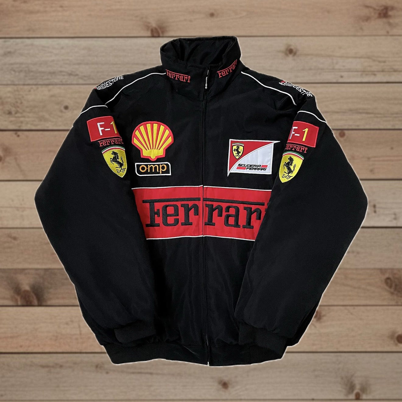 chaqueta-ferrari-830fxr-1.jpg Chaqueta Ferrari F1 Negra – Racing Bordada - Imagen 1