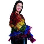 Chaqueta de Flecos en varios colores para mujer Arcoíris