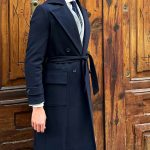 Abrigo De Lana Cálido Para Hombre Chaqueta Larga De Invierno Con Corte Ajustado Y Botones