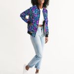 CHAQUETA LIGERA MUJER Chaquetas para mujer Chaqueta floral Bomber Chaqueta de señora Regalo para ella Chaqueta de otoño para mujer Bomberjacke Damen Etsy España