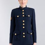 Chaqueta Militar Mujer Azul Marino Manhattan Sastrería en Crepe