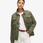 Mujer Chaqueta militar con forro M65 en caqui lavado | Superdry ES