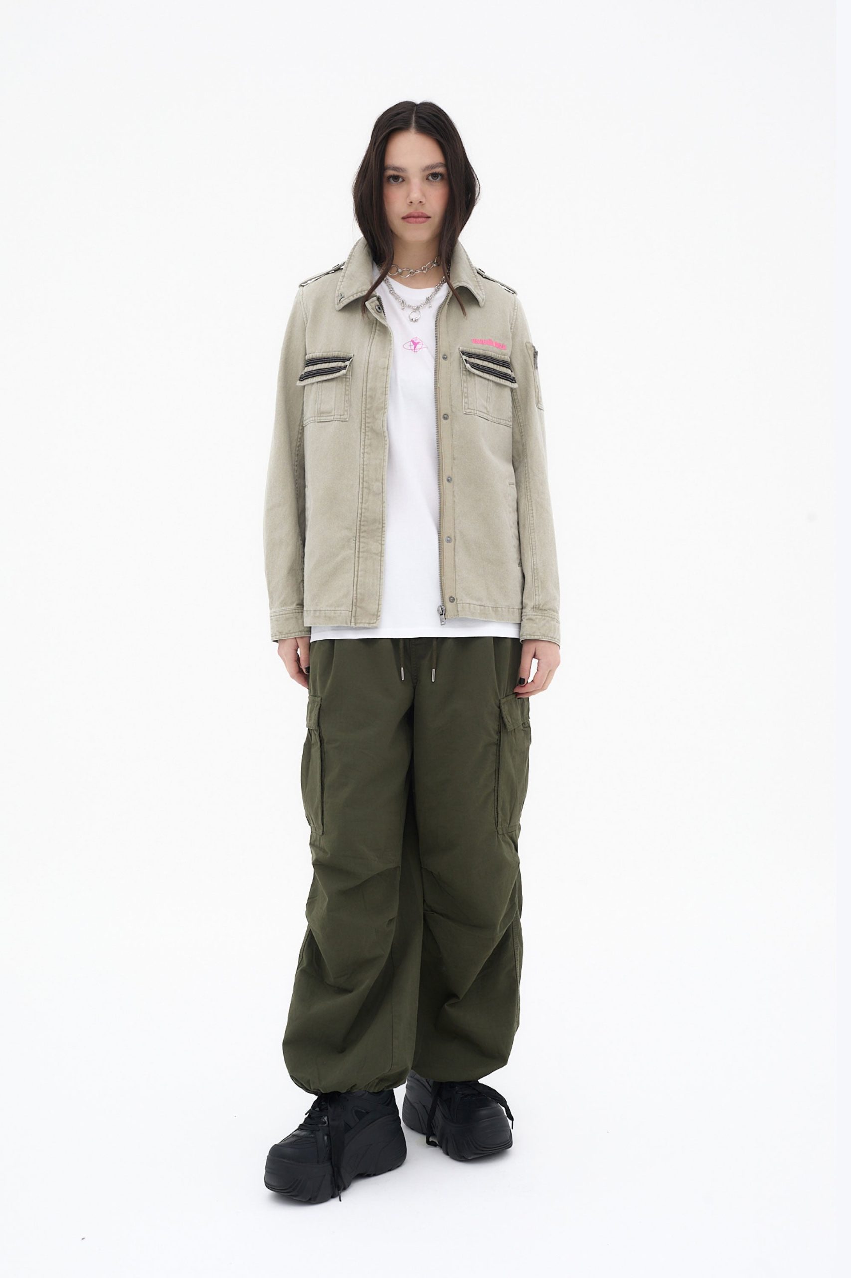 chaqueta-militar-mujer-290ylt-1.jpg JACKET M.FLAW L / GREEN - Imagen 1