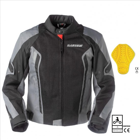 chaqueta-moto-verano-hombre-901bcz-1.jpg RAINERS OCEAN PLUS GRIS NIVEL 2 ECE A CHAQUETA HOMBRE VERANO MULTIREJILLA - Imagen 1