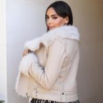Chaqueta Pelo Biker Beige