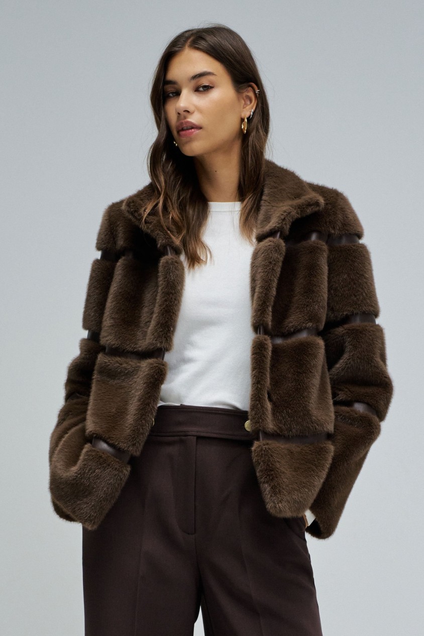 chaqueta-pelo-mujer-281lof-1.jpg CHAQUETA DE PELO Marrón / L - Imagen 1