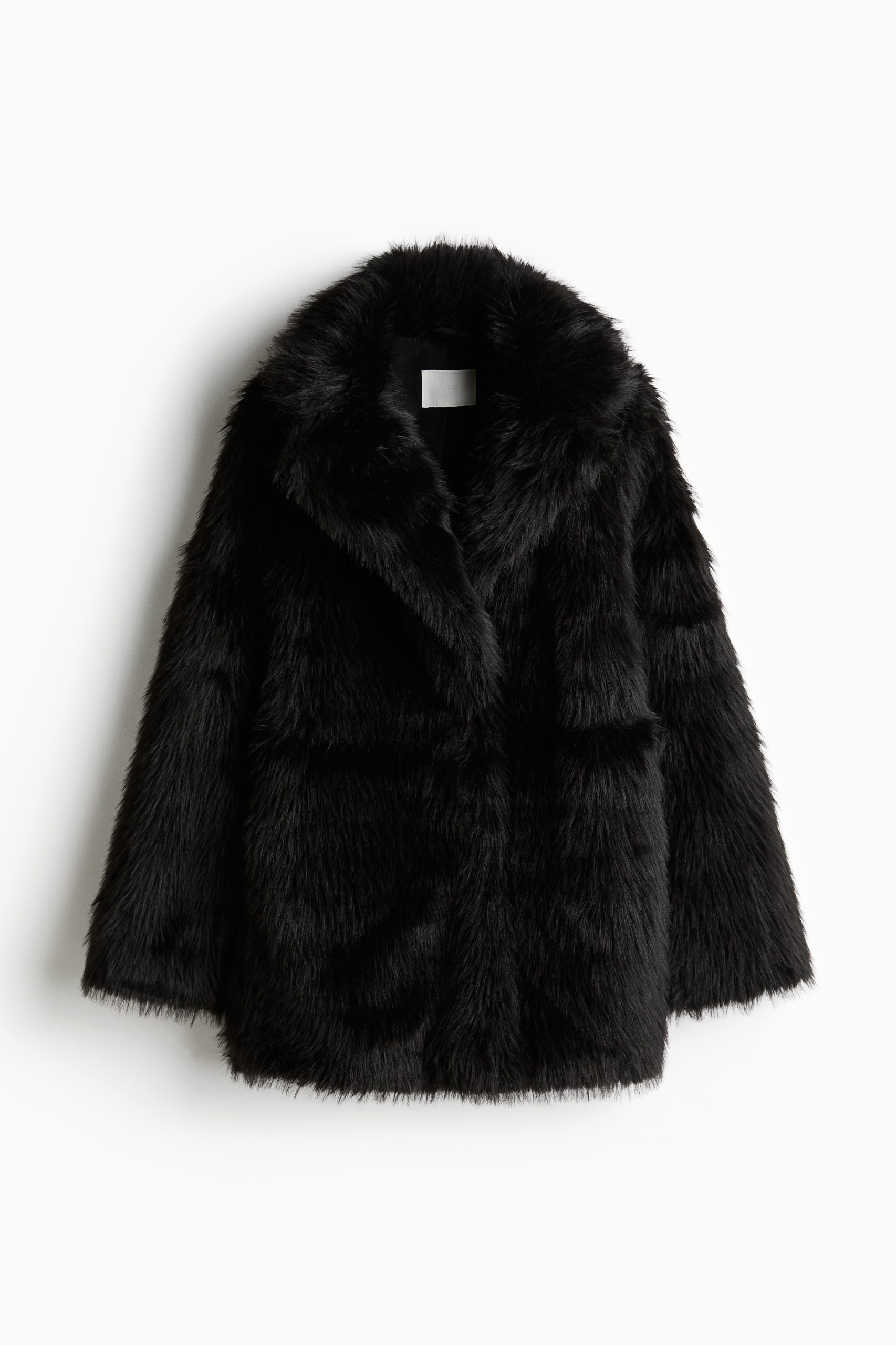 chaqueta-pelo-mujer-375gxz-1.jpg Chaqueta efecto pelo Negro - Imagen 1