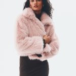 Chaqueta cropped efecto pelo Rosa claro MUJER | H&M ES