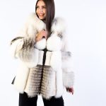 Chaqueta de pelo zorro y rex combinada mujer