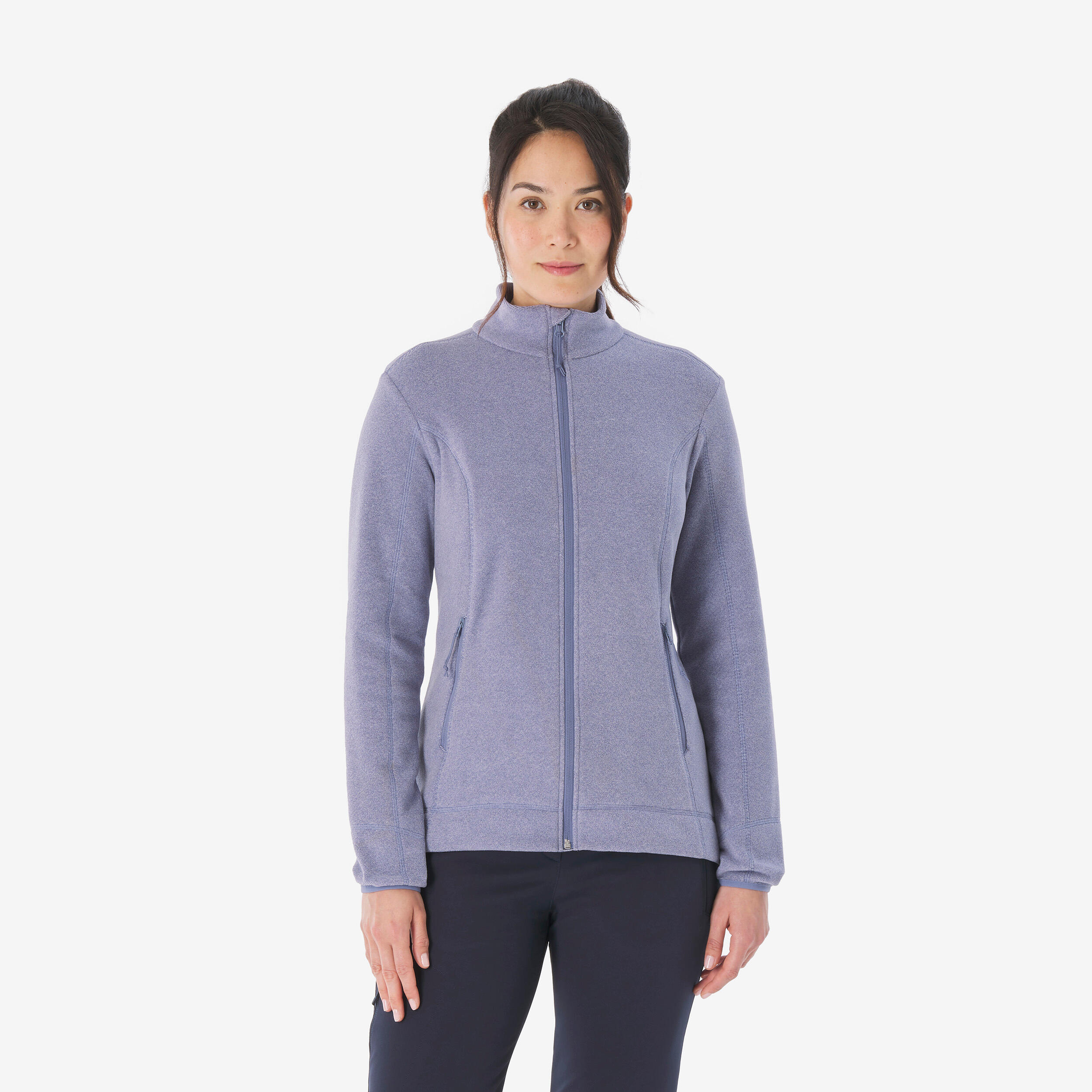 chaqueta-polar-425npc-1.jpg Chaqueta polar montaña y trekking cremallera Mujer Quechua MH100 - Imagen 1