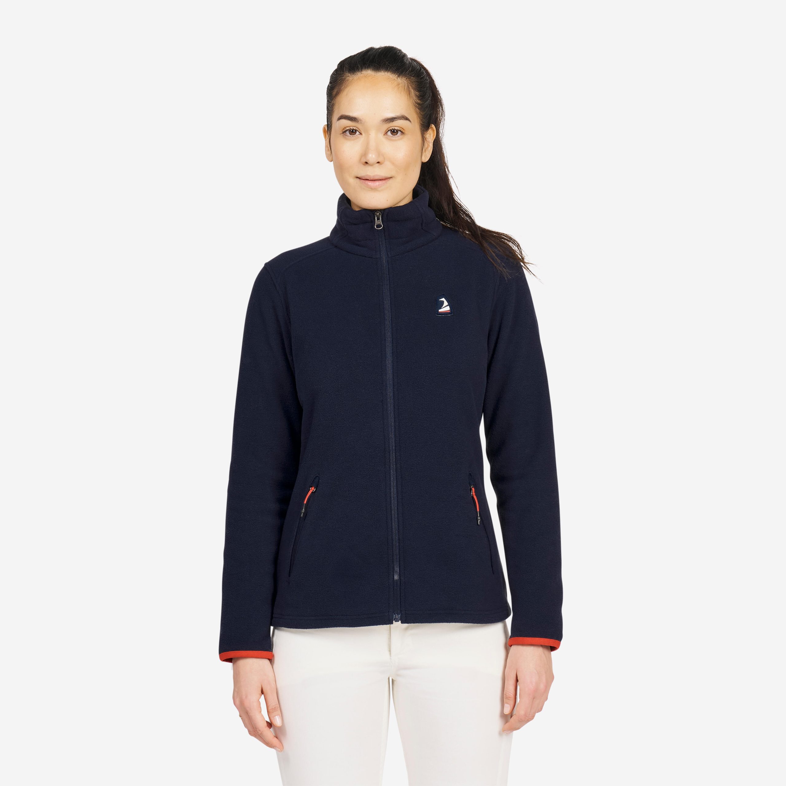 chaqueta-polar-866uyi-1.jpg Chaqueta polar Mujer Sailing 100 Azul Marino | Decathlon - Imagen 1