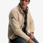 Hombre Chaqueta de Forro Polar Sherpa Outdoor en beige avena | Superdry ES