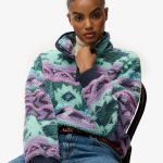Mujer Forro Polar Teddy Estampado Súper Suave en Azul Marino Azteca Lineal | Superdry ES