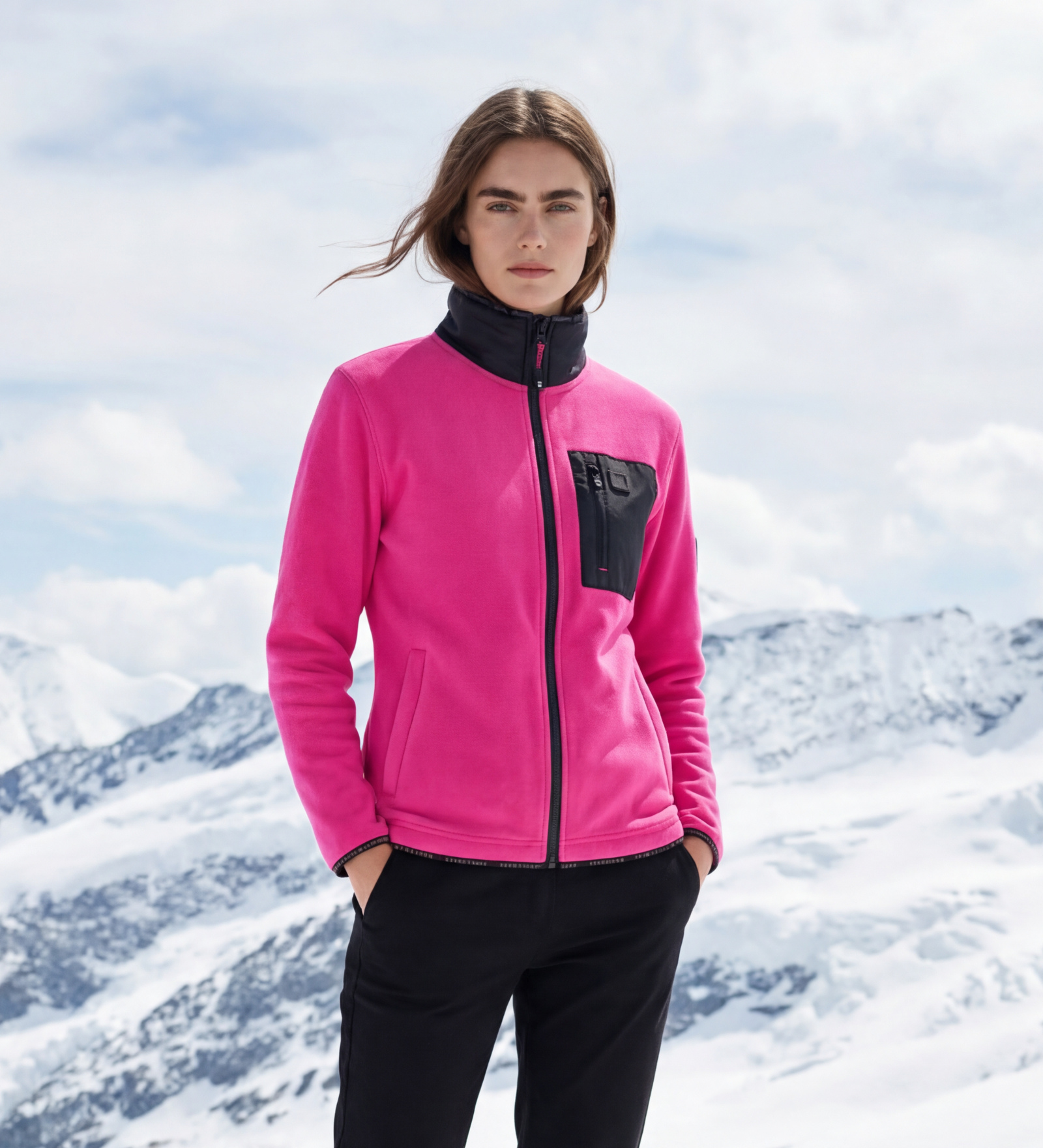 chaqueta-polar-mujer-210pzc-1.jpg CODE ZERO Chaqueta de Forro Polar Mujer Crewline Rosa XL | CODE ZERO - Imagen 1