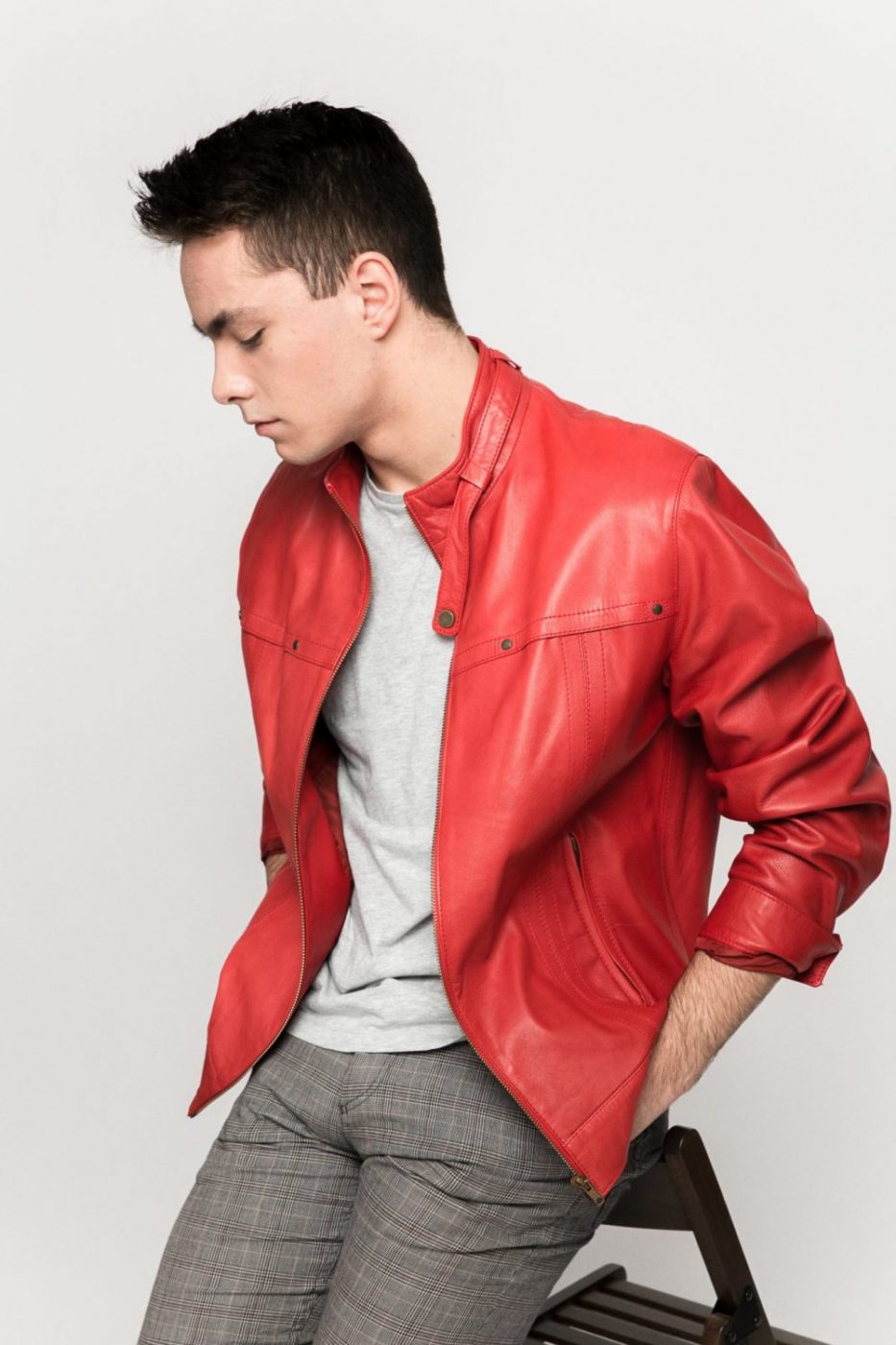 chaqueta-roja-096qvv-1.jpg Cazadora de cuero roja - Imagen 1