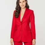 Chaqueta elegante para mujer de dos botones en color rojo 17572 Willsoor.es