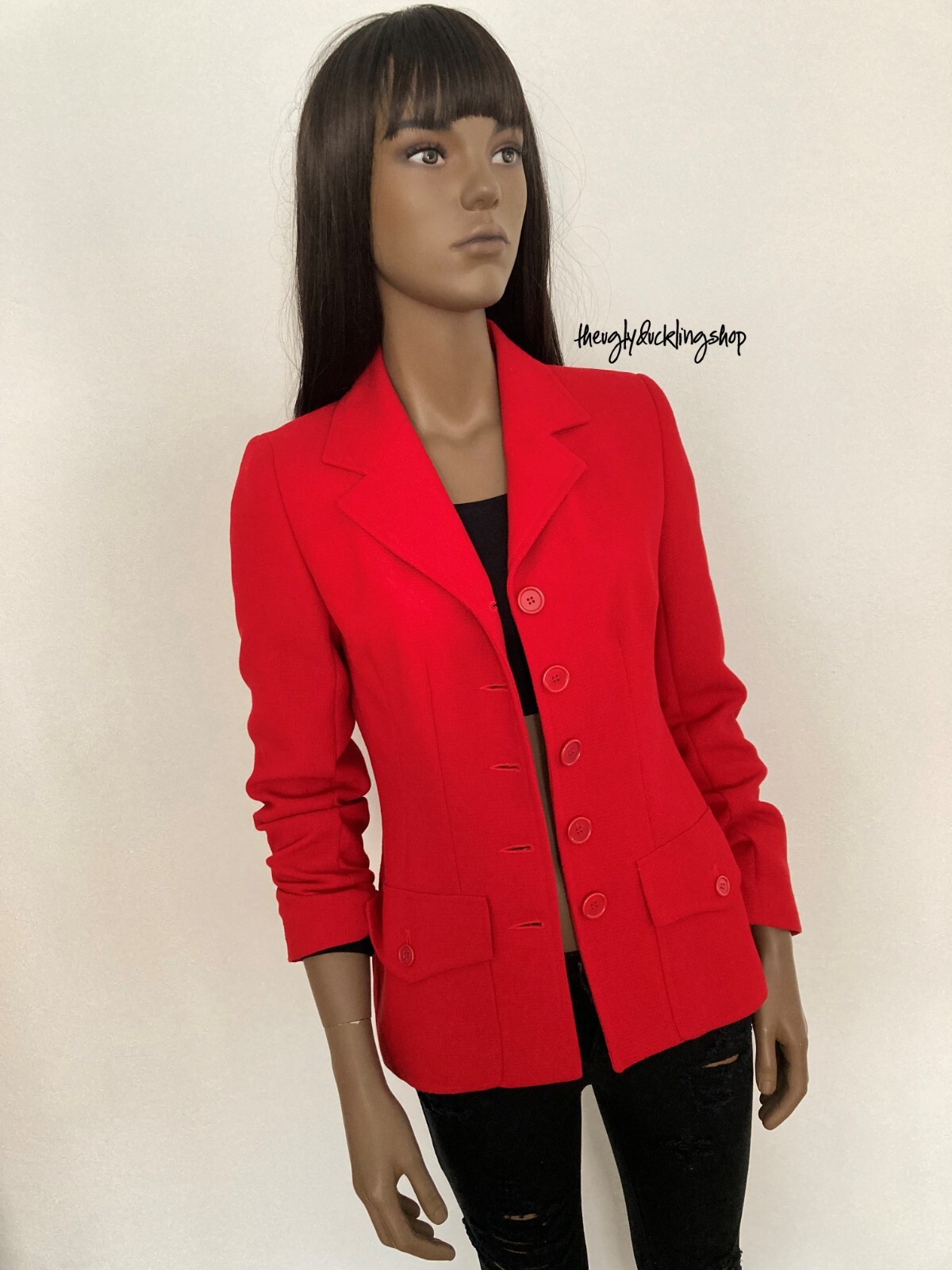 chaqueta-roja-mujer-250vkz-1.jpg Chaqueta de traje mujer ZARA blazer roja talla 38 M | eBay - Imagen 1