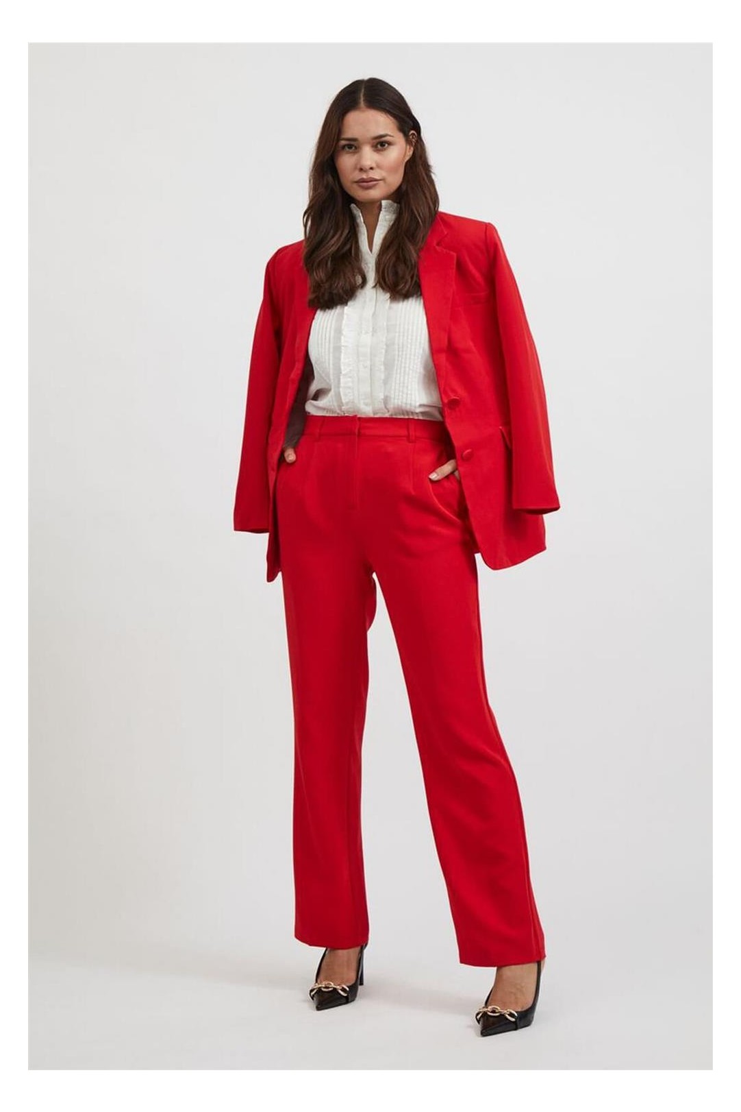 chaqueta-roja-mujer-734wuw-1.jpg BLAZER MUJER VIKALINKA ROJO - Imagen 1