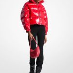 Chaqueta acolchada de mujer de ciré de nailon Michael Michael Kors Rojo · El Corte Inglés
