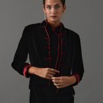 CHAQUETA TERCIOPELO CORTA GRANATE