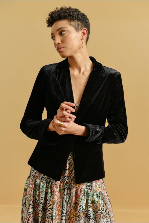 chaqueta-terciopelo-mujer-580fzf-1.jpg Americana Terciopelo Negra - Imagen 1