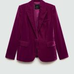 Blazer terciopelo estructurado Mujer | MANGO OUTLET España (Península y Baleares)