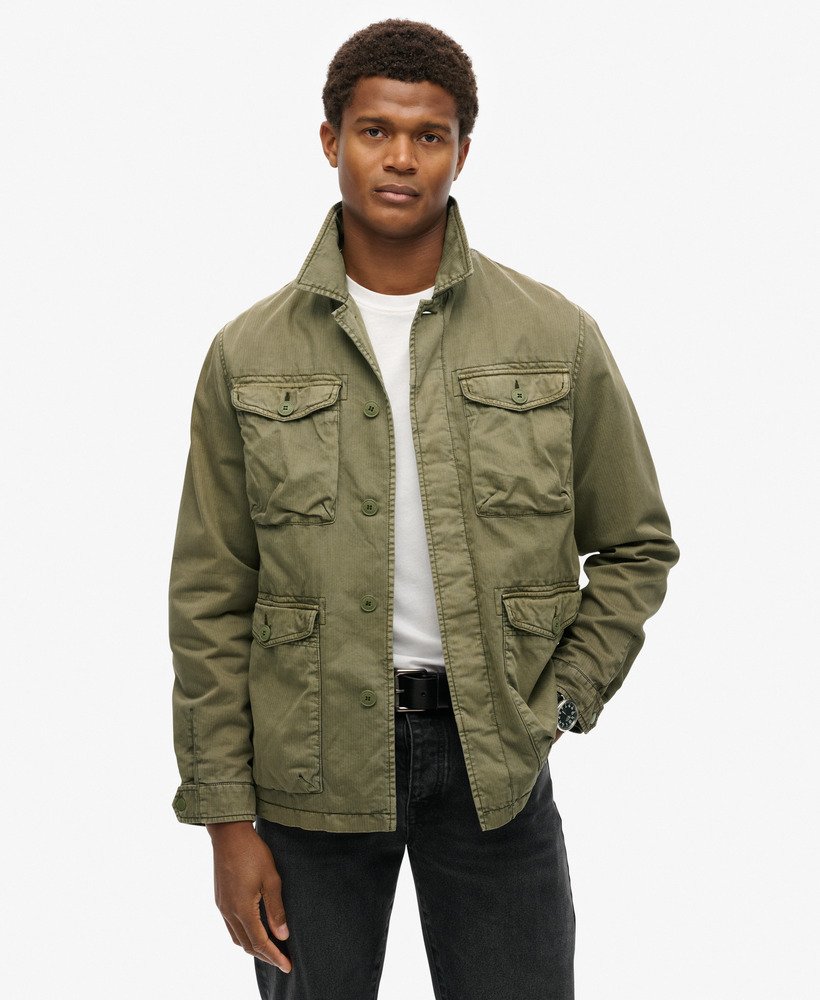 chaqueta-verde-hombre-588iej-1.jpg Chaqueta Tipo Militar Hombre Chamarra Estilo Militar Chamarra De Hombre Verde Militar Combinar - Imagen 1