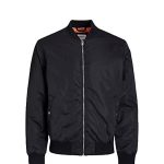 JACK AND JONES 12223170 JJLAKE BOMBER Abrigos Cazadora Hombre Negro | RKS