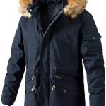 Chaquetas De Plumas Hombre,Chaqueta Larga Y Cálida De Invierno Para Hombres Moda Azul Marino Espesar Sherpa Bolsillo Forrado Con Cremallera Chaquetas De Carga Capucha De Piel Extraíble Abrigos Par : Amazon.es: Moda