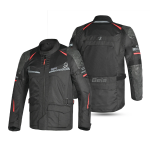 BELA ONSAKER CHAQUETA DE MOTO DE HOMBRE TEXTIL NEGRO ROJO