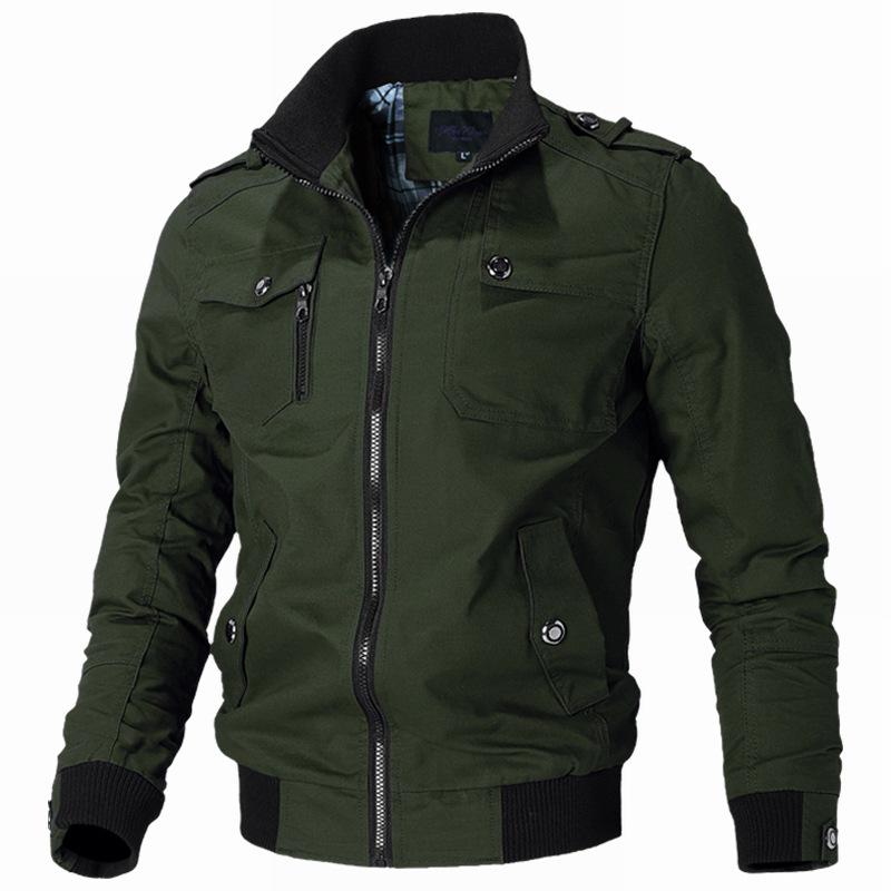 chaquetas-hombre-casual-503mss-1.jpg Chaqueta casual de primavera y otoño para hombre, chaqueta con cuello alto, chaqueta de trabajo para hombre, chaqueta de algodón - Imagen 1