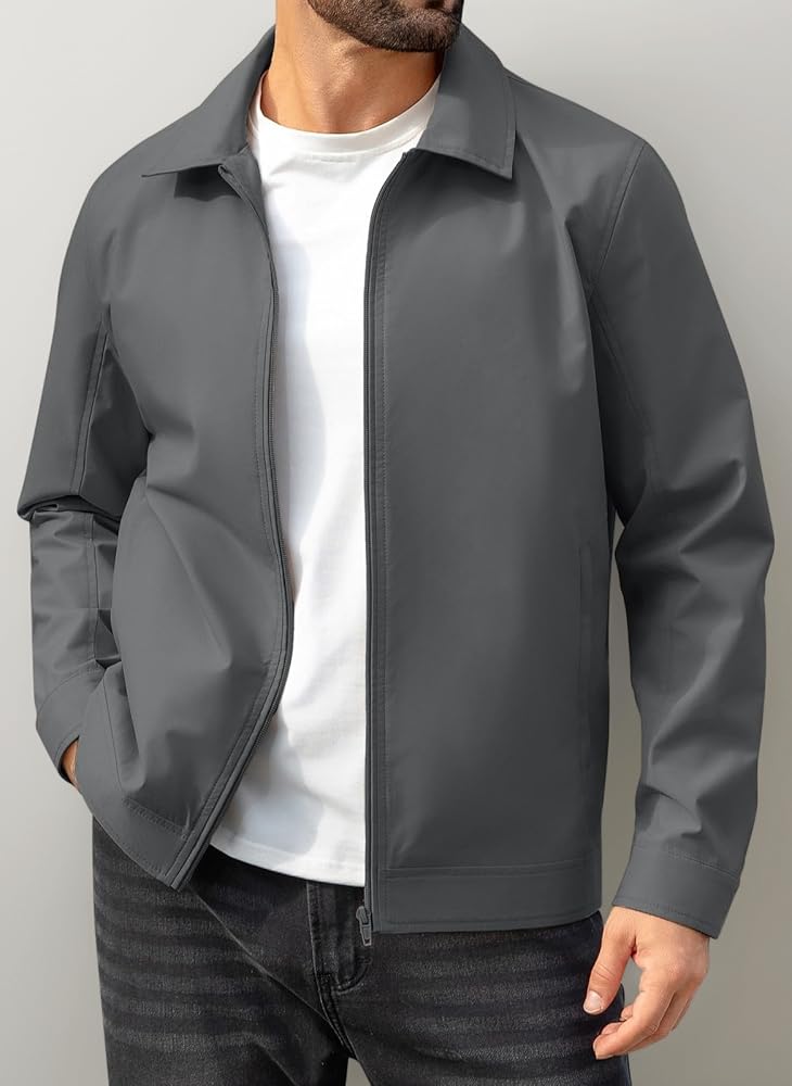 chaquetas-hombre-casual-509xyd-1.jpg Voqeen Cazadora Hombre Entretiempo Chaquetas Casual Ligeras Repelentes al Agua Primavera Verano Chaqueta Bomber Cortavientos Informal Con Cuello y ... - Imagen 1