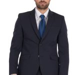 Chaqueta Traje de Hombre Ajustada Azul Marino
