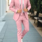 🕴️ Traje Chaqueta de Hombre de Lino con Cuello Plano – Dos Piezas | Hasta la Talla 6XL Naza Cortes