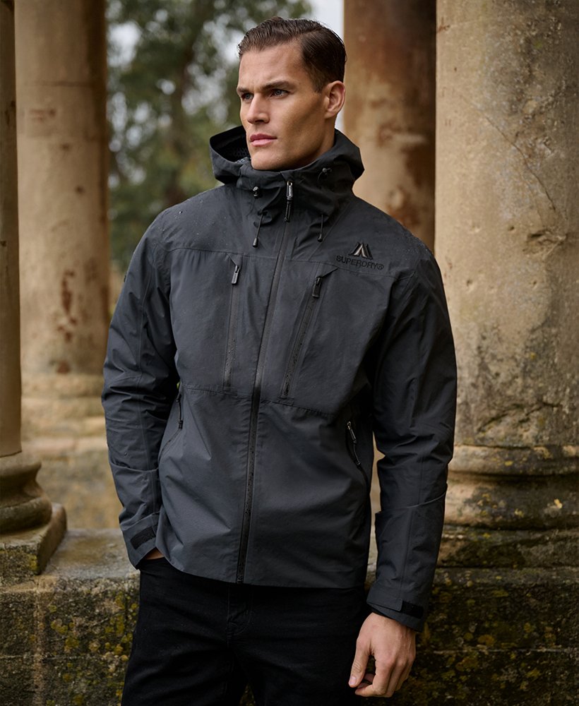 chaquetas-impermeables-205fyu-1.jpg Hombre Chaqueta impermeable en grafito azul | Superdry ES - Imagen 1