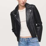 Cazadora biker piel Mujer | MANGO España (Península y Baleares)