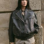 Chaqueta piel oversize solapas Mujer | MANGO España (Península y Baleares)