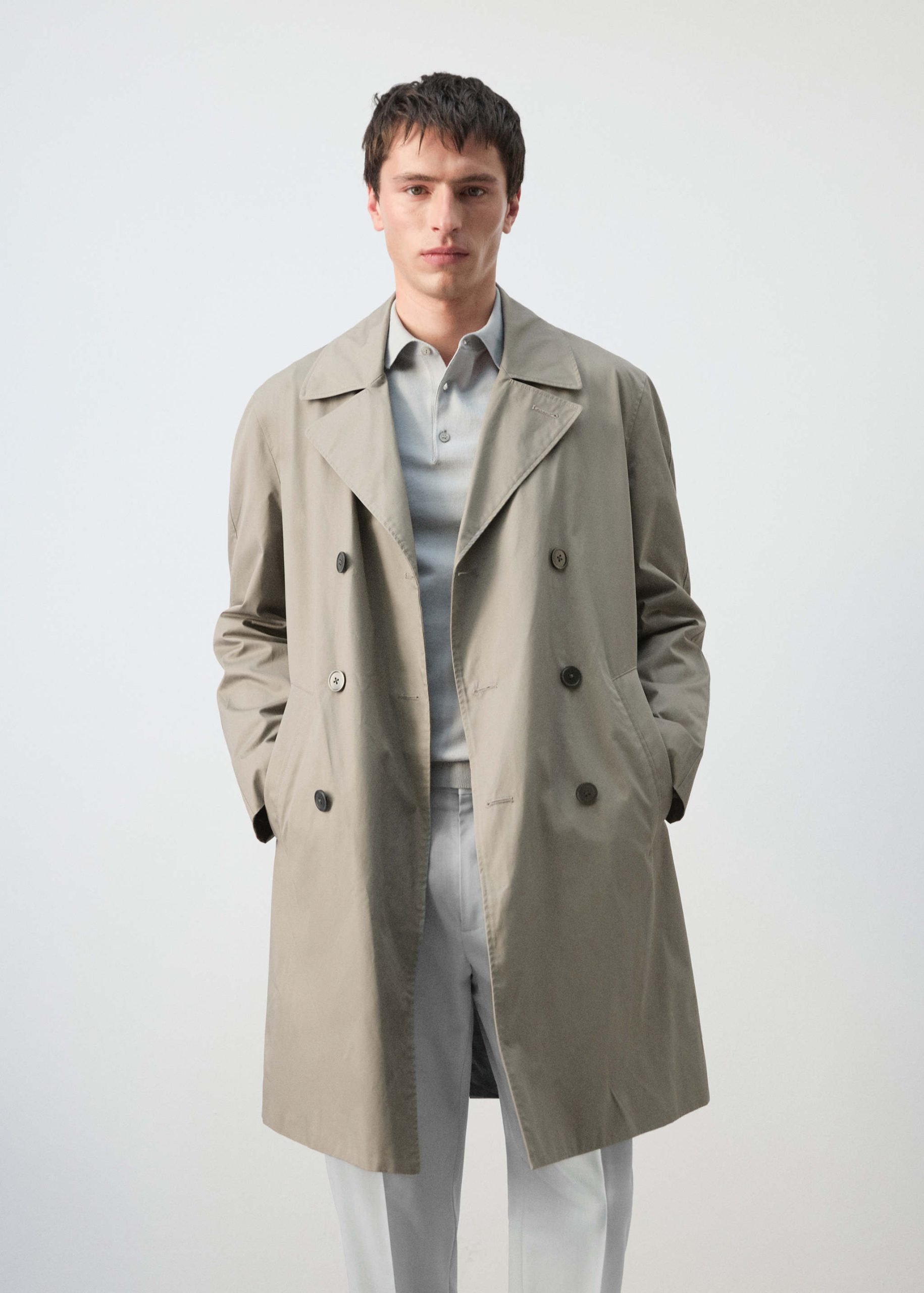 gabardina-mango-756hho-1.jpg Gabardina algodón 100% regular fit - Imagen 1