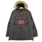 Geographical Norway Hombre Corporativo Marrón Anorak Chaqueta Parka Talla M | eBay