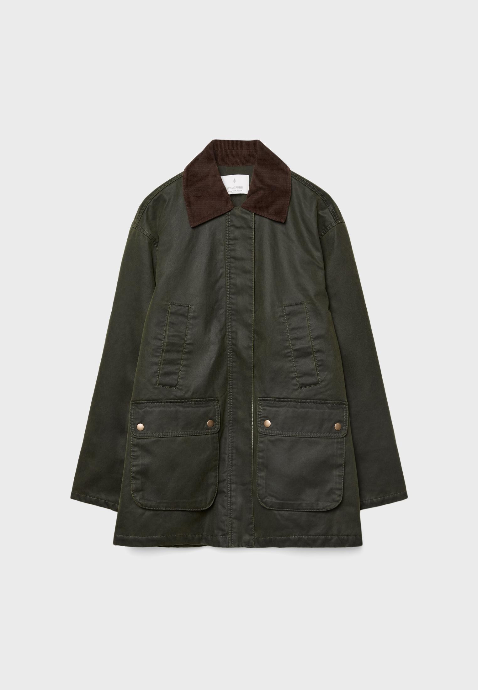 parka-encerada-mujer-558zzm-1.jpg Parka encerada multi bolsillos - Imagen 1