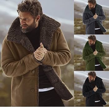parka-hombre-invierno-359kgc-1.jpg Parka De Invierno Para Hombre Chaqueta De Lana,Chaqueta De Invierno Con Solapa De Felpa Para Exteriores Parka Verde Abrigo Con Botones De Invierno Para Hombre Para Cortavientos Esquí De Montaña S 3X : - Imagen 1