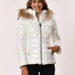 Chaqueta Plumífero con capucha de pelo natural